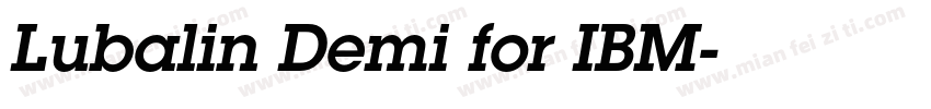 Lubalin Demi for IBM字体转换